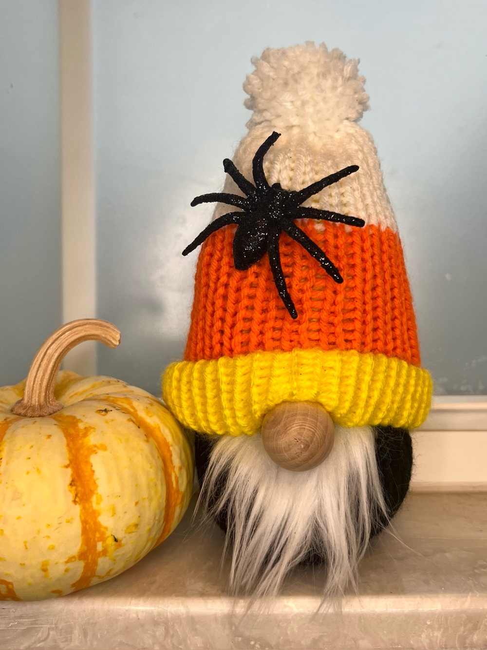 Halloween Spider Candy Corn Gnome | Handmade Fall Décor | Spooky Autumn Décor